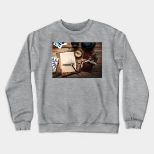 Santa Monica Pier traveller's sketch Crewneck Sweatshirt